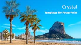  Presentation with palm tree - Theme featuring calpe-beach-palm-tree background and a light gray colored foreground