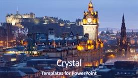  Presentation with scotland - Presentation theme having calton hill at dusk scotland background and a navy blue colored foreground