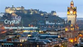  Presentation with scotland - Presentation with calton hill at dusk scotland background and a ocean colored foreground