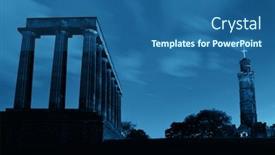  Presentation with united kingdom - Slide deck consisting of calton-hill-with-nelson-monument background and a ocean colored foreground