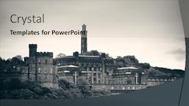  Presentation with united kingdom - Slide deck consisting of calton-hill-with-nelson-monument background and a soft green colored foreground