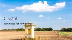  Presentation with calvary - Slide set featuring calvary-chapel-near-jaroslavice-znojmo background and a light blue colored foreground