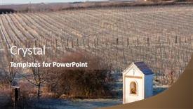  Presentation with calvary - Presentation theme having calvary-with-winter-vineyards background and a  colored foreground