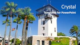  Presentation with puerto rico spanish fort - Beautiful slide deck featuring calvia puerto portals nous backdrop and a ocean colored foreground