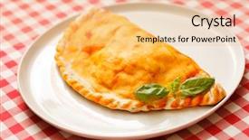  Presentation with pizza - Slide set consisting of calzone pizza background and a lemonade colored foreground