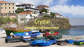  Presentation with island resort - Cool new slides with camara de lobos resort madeira island portugal backdrop and a violet colored foreground