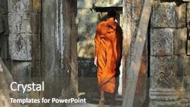  Presentation with cambodia - Cool new presentation design with cambodia angkor banteay kdei temple backdrop and a dark gray colored foreground