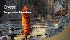  Presentation with cambodia - Amazing presentation having cambodia angkor banteay kdei temple backdrop and a dark gray colored foreground