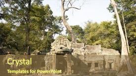  Presentation with cambodia - Slides enhanced with cambodia-angkor-ta-phrom-temple background and a tawny brown colored foreground
