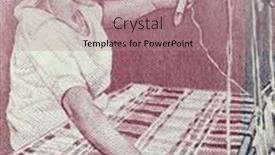  Presentation with weaving - Presentation design having cambodia-circa-1973-carpet-weaving background and a coral colored foreground