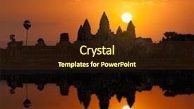  Presentation with cambodia - PPT layouts with cambodia landmark angkor wat background and a tawny brown colored foreground