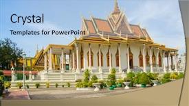  Presentation with phnom penh - Amazing theme having cambodia phnom penh wat preah backdrop and a light blue colored foreground