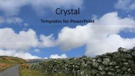  Presentation with united kingdom - Colorful presentation theme enhanced with cambrian mountains wales united kingdom backdrop and a teal colored foreground