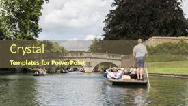  Presentation with tree river - Colorful presentation enhanced with cambridge-uk-august-18-professional backdrop and a violet colored foreground