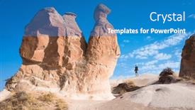  Presentation with imagination - Slide deck having camel-at-the-devrent-valley background and a teal colored foreground