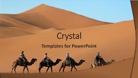  Presentation with camel caravan - Cool new PPT theme with camel caravan going backdrop and a coral colored foreground