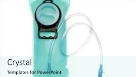  Presentation with hydration - PPT layouts with camel drinking - hydration pack over white backgrond background and a arctic colored foreground