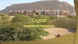  Presentation with manhattan - Slides consisting of camel oasis - shibam the manhattan background and a tawny brown colored foreground