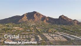  Presentation with phoenix - Beautiful slide set featuring camelback-mountain-located-in-phoenix backdrop and a gray colored foreground
