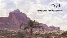  Presentation with phoenix - PPT theme having camelback mountain range in scottsdale background and a sky blue colored foreground