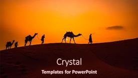  Presentation with drivers - Slide deck consisting of cameleers-camel-drivers-at-sunset background and a wine colored foreground