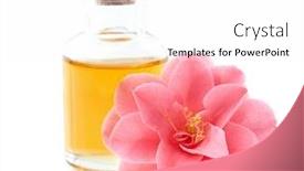  Presentation with oil - Audience pleasing presentation design consisting of camelia-oleifera-oil-with-camelia backdrop and a white colored foreground