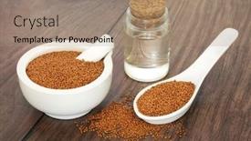  Presentation with cardiovascular - Presentation theme having camelina-seed-for-low-cholesterol background and a coral colored foreground