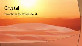  Presentation with camel caravan - PPT theme featuring camels caravan in sahara desert background and a  colored foreground