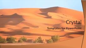  Presentation with sand dunes - Audience pleasing slide set consisting of camels in sahara desert morocco backdrop and a yellow colored foreground