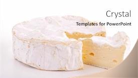  Presentation with camembert - Beautiful slides featuring camembert cheese backdrop and a white colored foreground