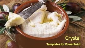  Presentation with camembert - PPT layouts enhanced with camembert cheese background and a tawny brown colored foreground