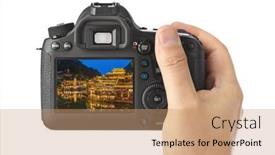  Presentation with ancient china - Slides enhanced with camera-and-ancient-town-fenghuang background and a coral colored foreground