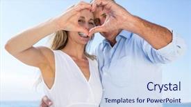  Presentation with hands the shape of a heart - Cool new theme with camera and doing heart shape backdrop and a  colored foreground