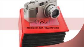  Presentation with photo album - Presentation theme with image of two restrictive block on road background and a coral colored foreground