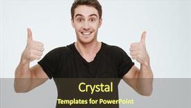  Presentation with black man - Cool new PPT theme with camera and showing thumbs backdrop and a tawny brown colored foreground