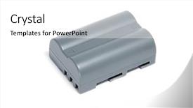  Presentation with battery - Colorful PPT layouts enhanced with camera battery isolated backdrop and a white colored foreground