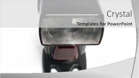  Presentation with flash - Audience pleasing PPT layouts consisting of camera-flash-light-on-white backdrop and a light gray colored foreground