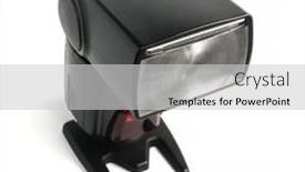  Presentation with flash - Audience pleasing slides consisting of camera-flash-on-white-background backdrop and a light gray colored foreground