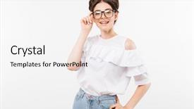  Presentation with teenage - Audience pleasing PPT theme consisting of camera in happy mood backdrop and a white colored foreground