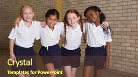  Presentation with school elementary - Amazing presentation theme having camera in pe uniform backdrop and a tawny brown colored foreground