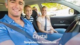  Presentation with family day - Amazing presentation design having camera in the car backdrop and a teal colored foreground