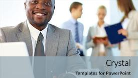  Presentation with environment - Theme having camera in working environment background and a light blue colored foreground