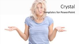  Presentation with messy - PPT theme enhanced with camera isolated on white background background and a white colored foreground