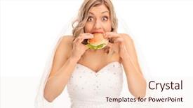  Presentation with sandwich all plates - Cool new presentation theme with camera isolated on white background backdrop and a lemonade colored foreground