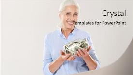  Presentation with sonar blue modern ship radar - Presentation theme enhanced with camera isolated on white background background and a lemonade colored foreground