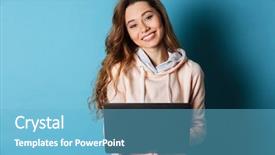  Presentation with ancient indian philosophy lovely - Amazing slide deck having camera isolated over blue background backdrop and a light blue colored foreground