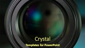  Presentation with high quality - Colorful presentation theme enhanced with camera-lens-high-quality-photo backdrop and a wine colored foreground