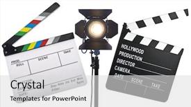  Presentation with old vs new - Beautiful PPT theme featuring camera old and new slates backdrop and a light gray colored foreground