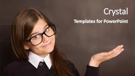  Presentation with black school children - Theme enhanced with camera on black background background and a tawny brown colored foreground