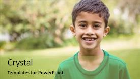  Presentation with school - Amazing slide deck having camera on the school ground backdrop and a  colored foreground